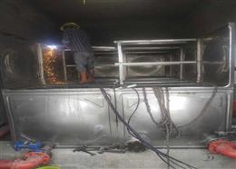 四川遂寧24立方消防水箱撤卸現(xiàn)場甲方四川廣義微電子股份有限公司